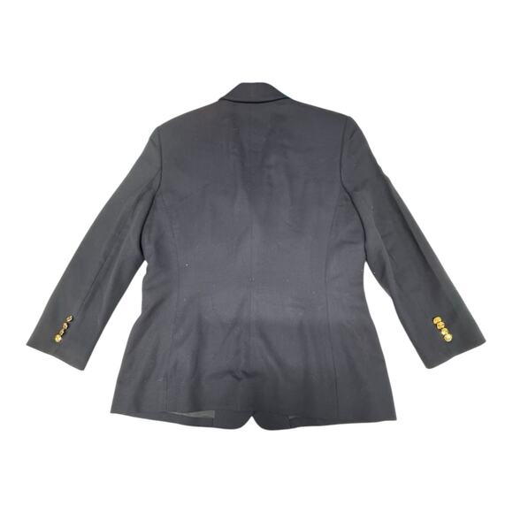 Ralph Lauren Blazer Wool Navy Blue RL Crown Crest Gold Buttons Women's 12 Preppy - Picture 11 of 11